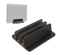 JUOPZKENN Support Vertical pour Ordinateur Portable, Alliage D'aluminium Double Dock Noir Support de Support D'ordinateur Portable de Bureau de Refroidissement Multifonctionnel Noir