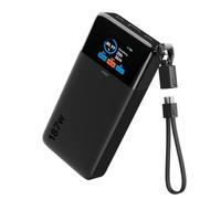 JUOVI 187W Power Bank, 25000mAh Laptop Portable Charger with External Detachable USB C Cable, Battery Pack Charger Portable 100W Fast Charging with Smart Screen Display for MacBook iPhone Samsung