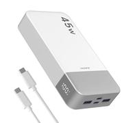 JUOVI J2621 Batterie Externe 45W 20000mAh Power Bank, Chargeur Externe Portable Charge Rapide PD 3.0 QC 4.0 USB-C in & Out Compatible avec Smartphone Tablette Ordinateur Portable