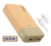 JUOVI J2651 Batteries externes 35W 20000mAh USB C in & Out Power Bank, Pack de Batterie avec QC4.0+PD3.0 35W Chargement à Haute Vitesse pour oreillette Bluetooth, téléphone Portable, Tablette(Orange)
