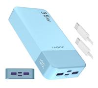 JUOVI J2651 Batteries externes 35W 20000mAh USB C in & Out Power Bank, Pack de Batterie avec QC4.0+PD3.0 35W Chargement à Haute Vitesse pour oreillette Bluetooth, téléphone Portable, Tablette (Bleu)