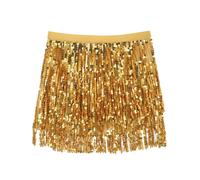 Boland - Mini-jupe à franges en feuille métallique, accessoire brillant pour costume de carnaval, festival, soirée à thème