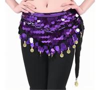 Jupe à Paillette Femme Costume De Danse du Ventre pour Femmes Jupes Paillettes Enveloppées de Franges Jupes de Franges Rave du Ventre Ethnique Indienne Tenue De Belly Dance pour Femmes et Filles