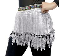 Jupe A Paillette Femme, Jupe Foulard De Hanche à Paillettes pour La Danse du Ventre à ChaîNe De Taille pour Spectacles De Danse Et FêTes sur ScèNe