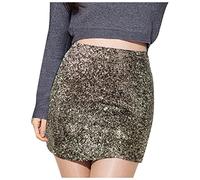 Jupe A Paillette Jupe A Paillette Femme Verte Volant Rose À Paillettes Sequin Doré Short Noir Mini Skirt Danse Orientale Belly Dance Costume Tenue Festival Taille Haute Sequins 3Xl Plume Froufrou