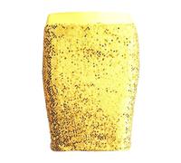 Jupe à paillettes pour femme - Jupe portefeuille - Robe de soirée - Clubwear - Jupe de fête - Bodycon - Danse - Nouvel An - Mini jupe crayon - Jupe sexy - Jupe hip hop Y2k - Costume de carnaval, or