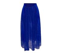 Jupe à paillettes pour femme - Sexy - 2 en 1 - En maille transparente - Jupe longue noire - Taille haute - Avec étoiles - Avec pantalon - Pour fête, festival de musique, carnaval