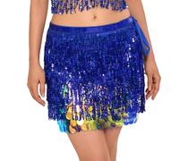 Jupe à paillettes sexy pour femme - Mini jupe courte argentée paillette - Taille haute - Jupe plissée - Jupes de danse classique - Robe portefeuille - Costume de carnaval soirée rave Clubwear
