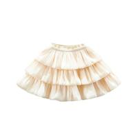 Jupe à plusieurs niveaux avec ourlet fluide pour fille - Robe tutu de fête, beige, 4-5 ans