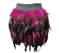 Jupe A Sequin, Jupe VêTements De ScèNe EuropéEns Et AméRicains pour Femmes Courte à Plumes Demi-Jupe