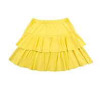 Jupe à volants jaune fluo adulte
