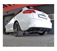Jupe arrière (Diffuser) A3 8P Sportback 2008-2012 (GFK), Non peint, Noir