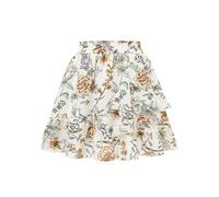 Jupe Boheme Femme Taille Élastique- Jupe Ete Imprimé Florale Évasé Volants Superposés Trapèze Chic Et Elegant Décontracté D'été Fluide Léger Comfortable Tous Les Jours De Plage Skirt