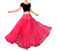 Jupe Buste en Tulle Carnaval,Jupe Longue sans Os Big Swing pour Femme Jupon Demi-Shag