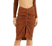 Jupe côtelée cintrée sur le devant femme Guess Anika - sonoran red multi - S S