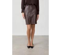 Jupe courte en effet cuir - Galaxie - L - Chocolat - Femme - Etam