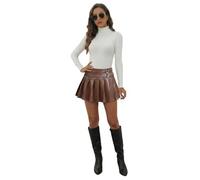 Jupe Courte Femme Jupes Femme Jupe Cuir Tutu En Noir Paillette Rose Rave Outfit Jaune Shiny Marron Noire Bleu Clubwear Blanche Culotte Hiver Xxl Écossaise Rouge Mini Mi Longue Ecossaise Patineuse