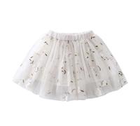 Jupe Courte Fille Jupe Tutu Brodée avec Rayures et Fleur Arc-en-Ciel pour Filles de Un à Dix Ans Costumes de Spectacle pour Filles