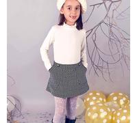 Jupe Courte Hiver Pied De Poule Et Emma Peel Noir Et Blanc 4/5A