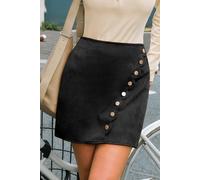 Jupe courte noire ourlet festonné Noir XS