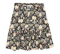 Jupe courte noire rayée avec une coupe péplum et une taille élastiquée M