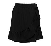 Jupe Courte Portefeuille À Volants Noir Femme Only
