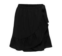 Jupe courte portefeuille à volants noir Femme ONLY M