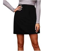 Jupe courte pour femme - Jupe courte - Jupe élastique - Sous-vêtement - Jupe unie - Toile N Roll, Noir , XL