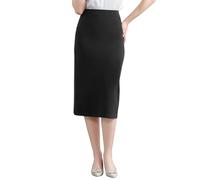 Jupe crayon élégante pour femme de longueur moyenne avec taille élastique étroite pour un ajustement moulant - Jupe polyvalente de bureau pour les occasions formelles - Matière stretch confortable