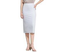 Jupe crayon élégante pour femme de longueur moyenne avec taille élastique étroite pour un ajustement moulant - Jupe polyvalente de bureau pour les occasions formelles - Matière stretch confortable