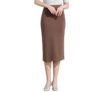 Jupe crayon élégante pour femme de longueur moyenne avec taille élastique étroite pour un ajustement moulant - Jupe polyvalente de bureau pour les occasions formelles - Matière stretch confortable
