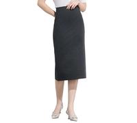 Jupe crayon élégante pour femme de longueur moyenne avec taille élastique étroite pour un ajustement moulant - Jupe polyvalente de bureau pour les occasions formelles - Matière stretch confortable