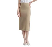 Jupe crayon élégante pour femme de longueur moyenne avec taille élastique étroite pour un ajustement moulant - Jupe polyvalente de bureau pour les occasions formelles - Matière stretch confortable