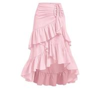 Jupe Crayon Femme- Mini Jupe Ample éVaséE Taille Haute avec Ourlet DéTaillé Élégante Ligne A pour Le Quotidien Et Danse