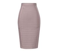 Jupe crayon rayée longueur genou pour femme