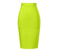 Jupe crayon rayée longueur genou pour femme