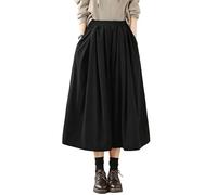 Jupe-Culotte Large En Velours Côtelé Pour Femme - Jupe Longue En Velours Côtelé Pour Femme, Taille Élastique, Pantalon Ample Palazzo, Confortable Et Doux, Idéal Pour Le Travail Au Quotidien, N