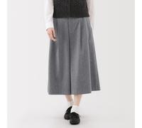 Jupe-culotte plissée en stretch brossé pour femme Rayures Bleu Marine M