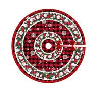 Jupe D’Arbre De Noël Rouge - Protège-Sol Fête 89 Cm, Tapis Sapin Élégant pour Décor Festif, Accessoire Classique Ambiance Hivernale | Décoration en Intérieur Et Extérieur, Jardin, Atelier