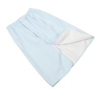 Jupe D’incontinence Réutilisable en Coton Bleu, Taille Réglable | Protection Imperméable à Double Couche, Fermeture Rapide à Pression, Usage Nocturne et Séjours Hospitaliers
