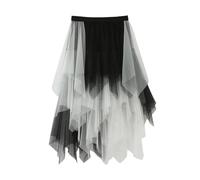 Jupe Danse Classique Femme, Tutu Adulte Longue Maillard pour Automne éLéGante Taille Haute Patchwork Couleur Vive Midi éVaséE Coupe TrapèZe