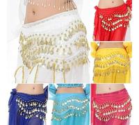 Jupe Danse du Ventre,Danse du Ventre Belly Foulard de hanche tendance for femme, vêtements de danse du ventre, chaîne de taille, ceinture à franges, accessoires, pièces de monnaie perlées, chaîne de t