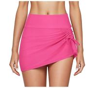 Jupe de Bain Femme Bikini Bas de Maillots de Bain Jupette avec Intégré Taille Haute Triangle Bas de Bikini Réglable Jupe de Sport Short de Bain Bikini de Plage Maillot menstruel Culotte Menstruelle