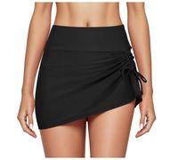 Jupe de Bain Femme Bikini Bas de Maillots de Bain Jupette avec Intégré Taille Haute Triangle Bas de Bikini Réglable Jupe de Sport Short de Bain Bikini de Plage Maillot menstruel Culotte Menstruelle