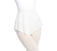 Jupe de Ballet courte fendue for femme, jupe danse en maille douce, couverture élastique for le Pour femmes(White,S height 150-155cm)