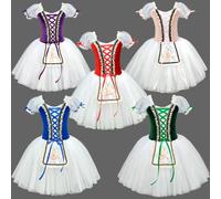 Jupe de ballet pour enfants, jupe de danse pour filles, programmes de danse du campus, costumes de danseuse de ballet, costumes de spectacle collectif sur scène Bleu