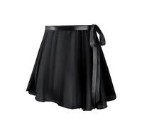 Jupe De Ballet Pour Femme, Portefeuille, Rock, Ceinture Réglable, Tenue De Danse, Mousseline, Pour Filles Et Femmes (Noir)