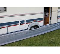 Jupe de bas de caisse pour caravane Eurotrail, 400 x 60 cm, grise, universelle