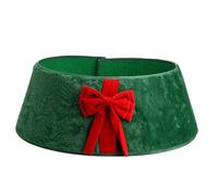 Jupe de base de sapin de Noël en peluche avec accent sur le devant et design enveloppant fendu dans le dos pour décoration festive de la maison, jupe de base en peluche, décoration avant de vacances
