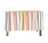 Jupe de bureau colorée pour salle de classe pour la rentrée scolaire | Jupe de bureau pour salle de ortoir, fête d'anniversaire, mariage, réception, événement, vacances